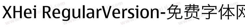 XHei RegularVersion字体转换